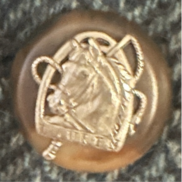 Vintage Lauren by Ralph Lauren Blue Herringbone print wool blazer Size 6 - Picture 4 of 9